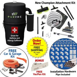 PurVac Central Vacuum All In One Elite Package