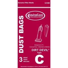 Royal / Dirt Devil Type C Replacement Bags 121SW
