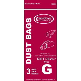 Royal / Dirt Devil Type G Hand Vac Replacement Bags 122SW