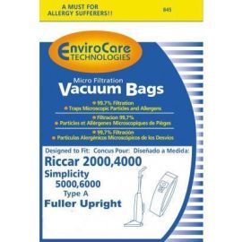 Riccar/Simplicity Type A Replacement Micro Lined Paper Bags 845 (Low Quality)
