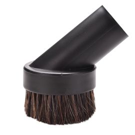 Central Vacuum Deluxe Round Dusting Brush w/ Natural Horsehair