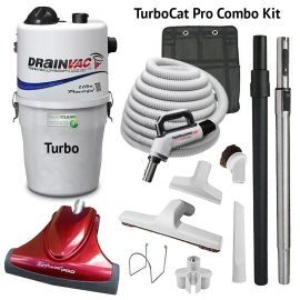 Drainvac Turbo Central Vacuum & TurboCat Pro Combo Kit 