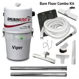 Drainvac Viper Central Vacuum and Bare Floor Combo Kit 