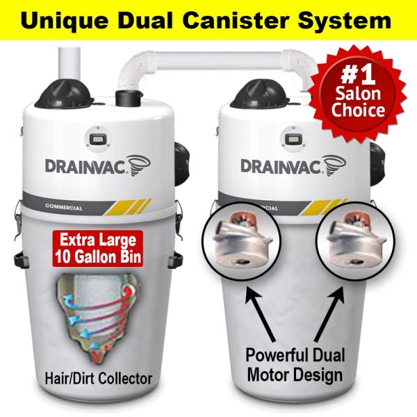 The Ultimate Hair Salon Vacuum by DrainVac Salon Vac Hair Salon