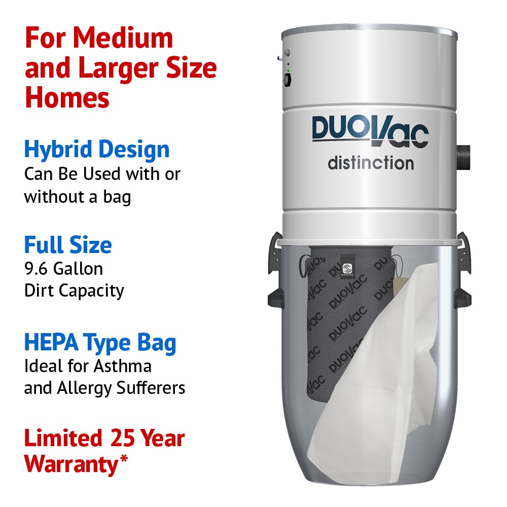 Duovac Distinction Central Vacuum System 220/240 Volts