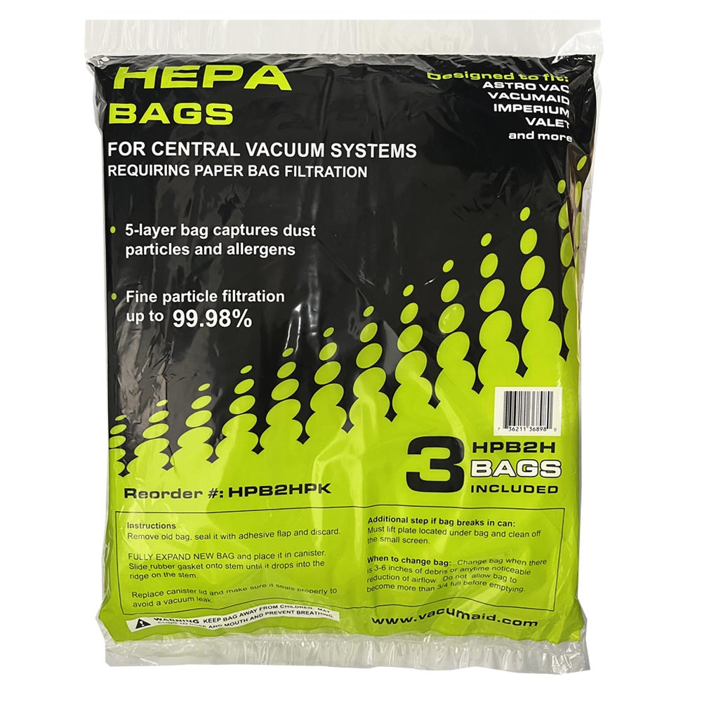 Vacumaid HPB2H HEPA Type Central Vacuum Cloth Bag (Best Quality)