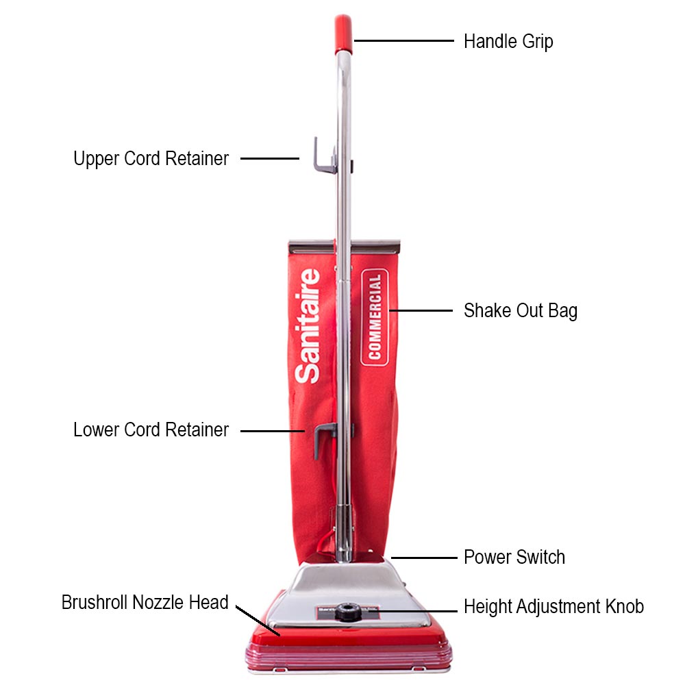 Sanitaire SC886 Commercial Upright Vacuum (Including Parts List)